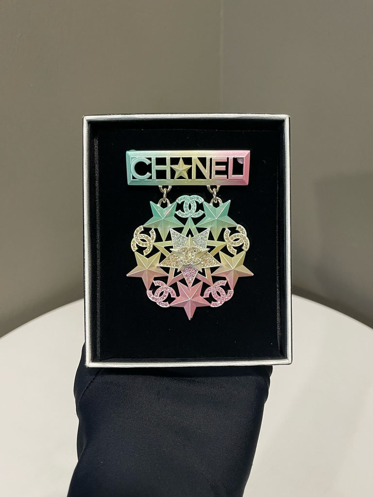 Chanel 17C CC Stars Brooch Multicolour