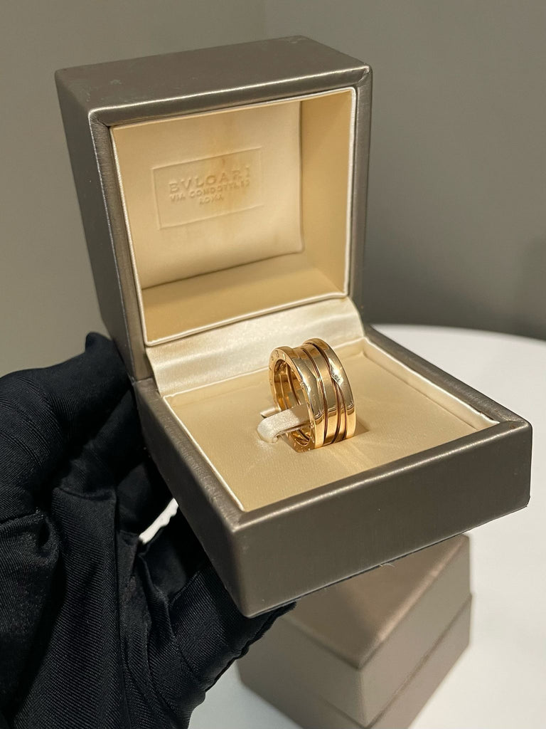 Bvlgari Bzero1 3 Bands Ring 18K Pink Gold Size 56