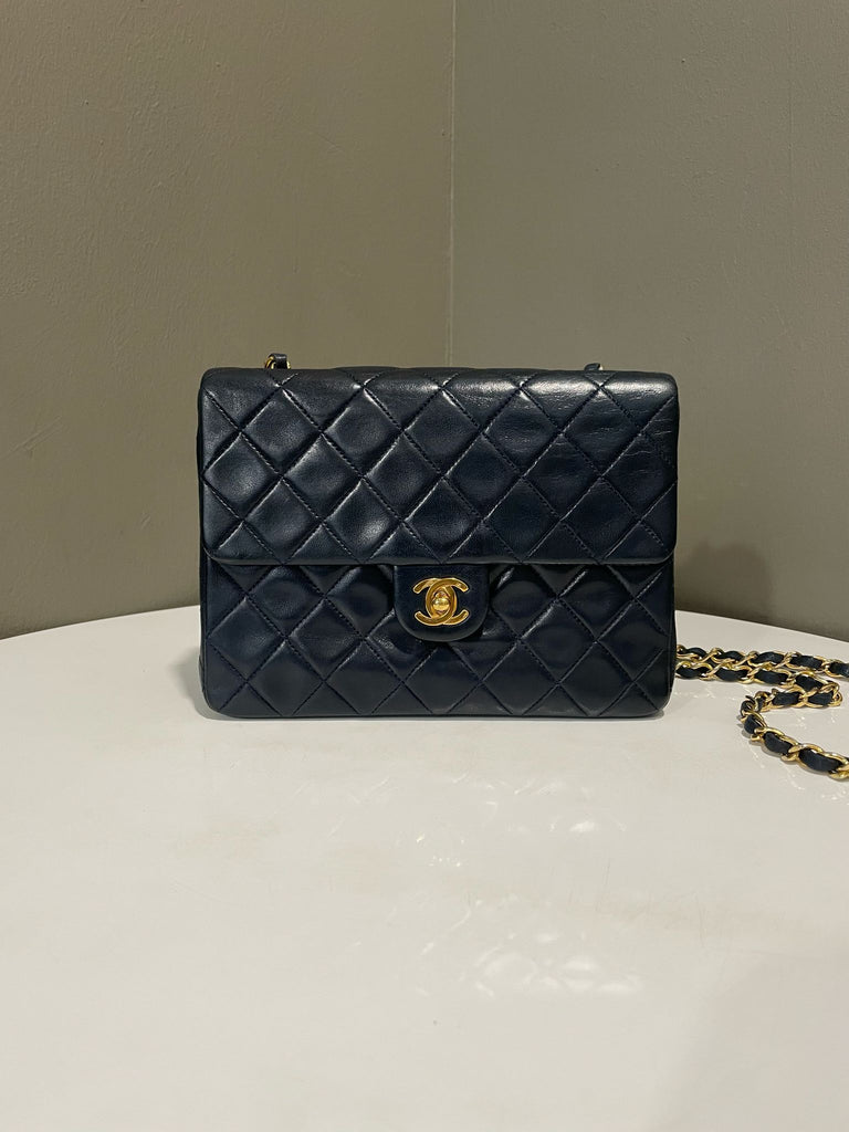 Chanel Vintage Quilted Mini Square Midnight Navy