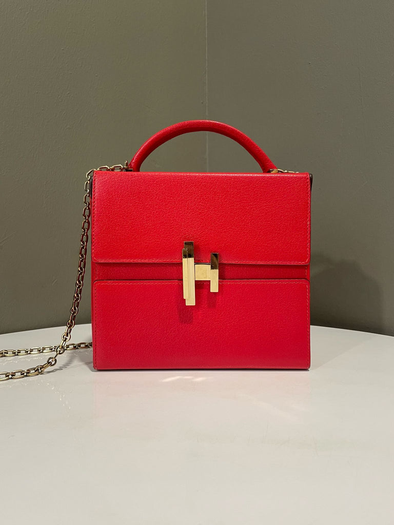 Hermes Cinhetic Bag Rouge De Coeur Chevre