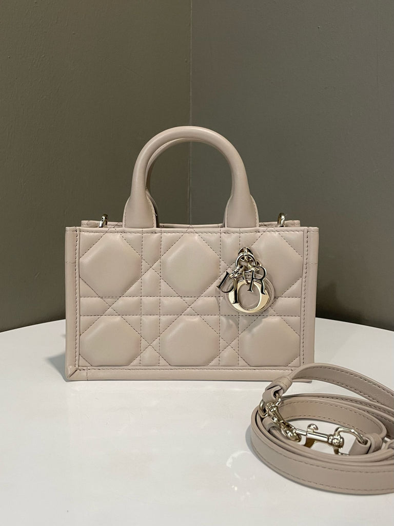 Dior Macrocannage Book Tote Powder Beige Calfskin