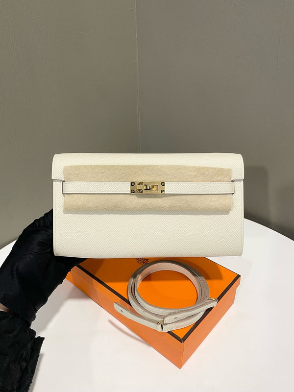 Hermes Kelly To Go Craie Epsom