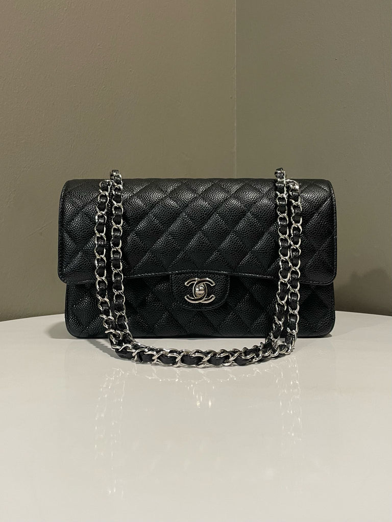 Chanel Classic Quilted Medium Double Flap Black Caviar