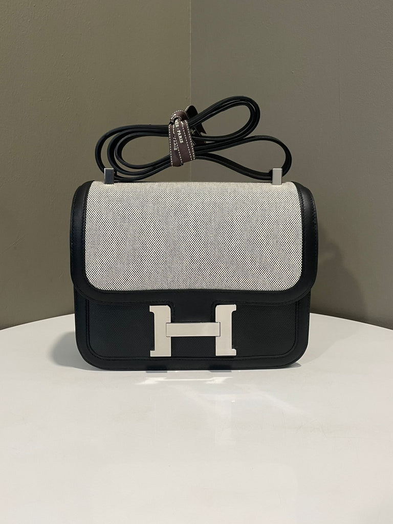 Hermes Constance 24 Black/ Toile