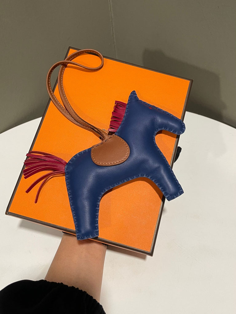 Hermes Rodeo Charm Bleu De Malte/ Rubis