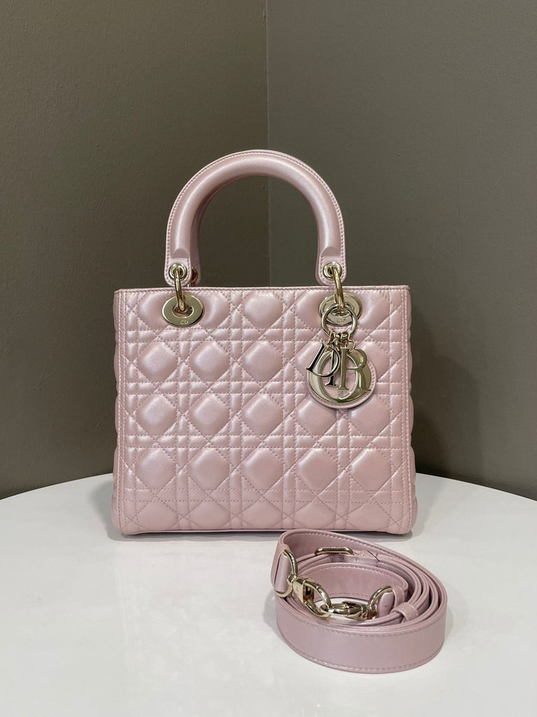 Dior Classic Lady Dior Pearly Louts Pink