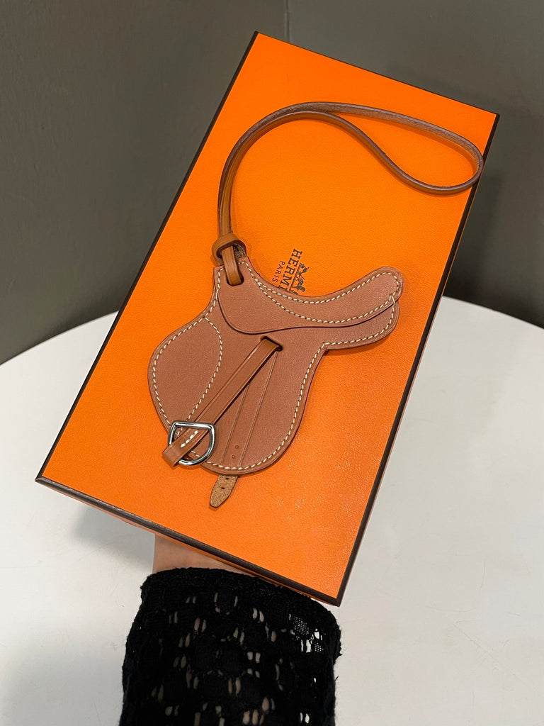 Hermes Saddle Bag Charm Gold