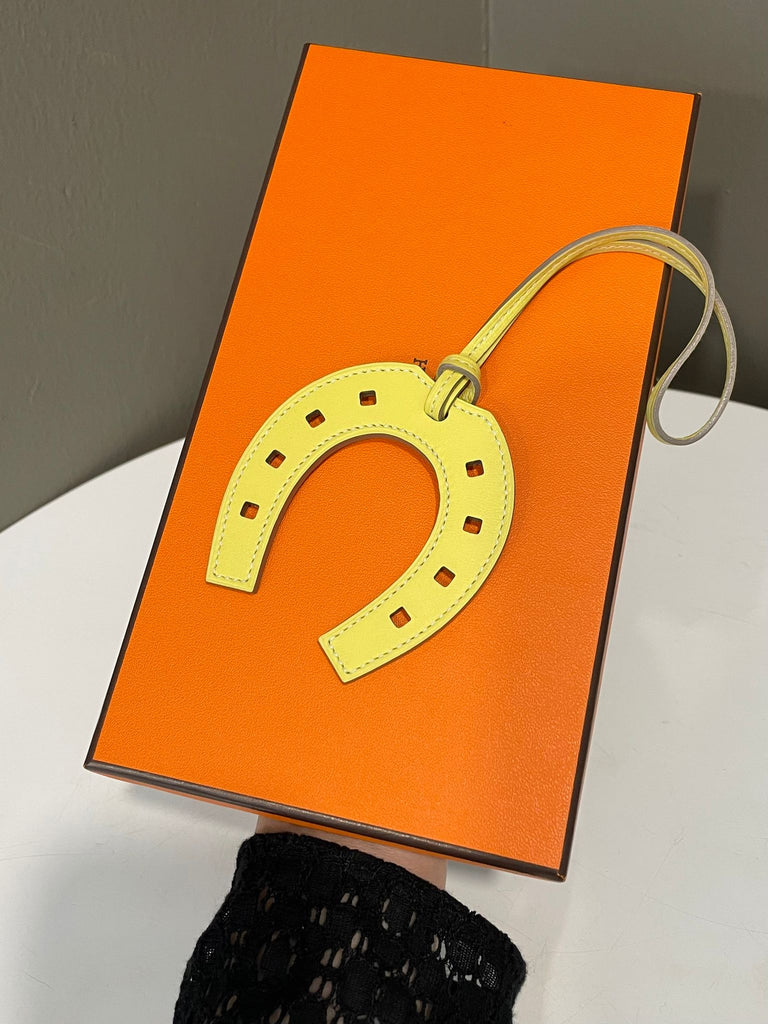 Hermes Paddock Fer A Cheval Charm Yellow Lime