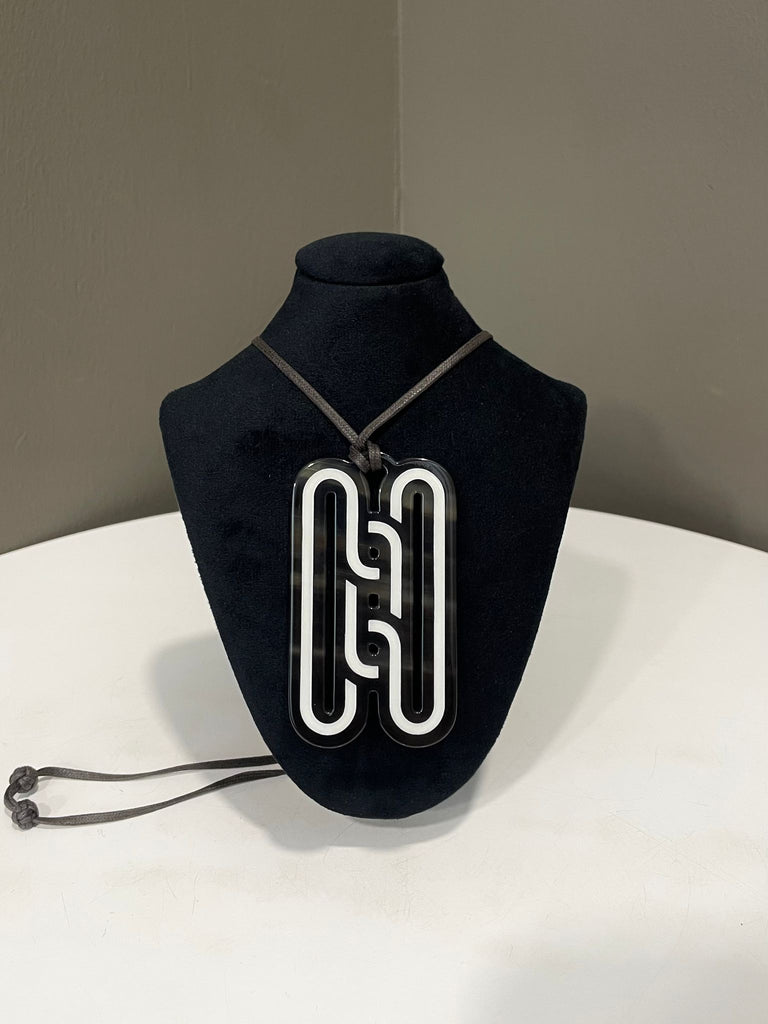 Hermes H Motif Buffalo Horn Necklace