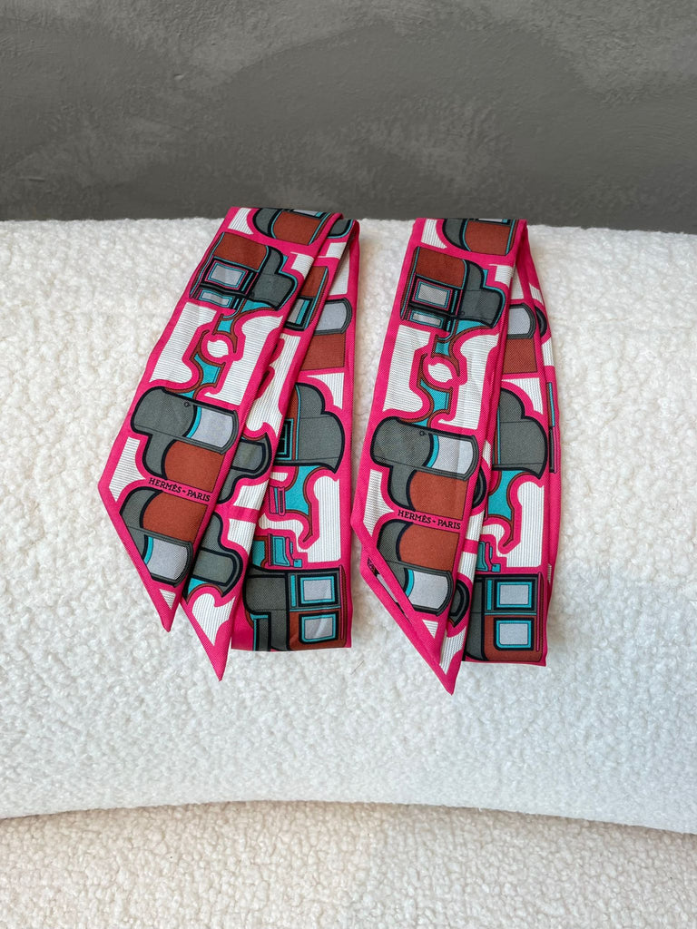 Hermes Coupés Twilly (2 pc set) Pink / Gris