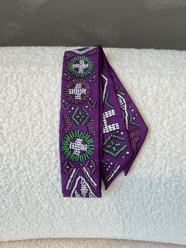 Hermes Kelly En Perles Twilly Purple