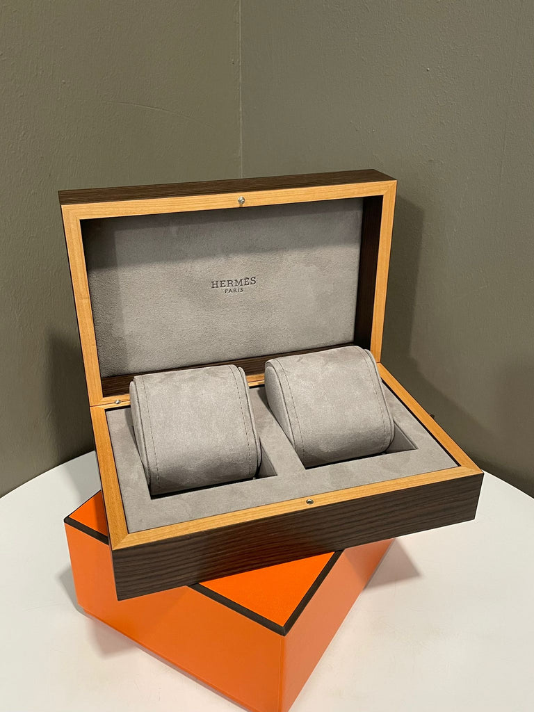 Hermes Watch Case Brown / Grey