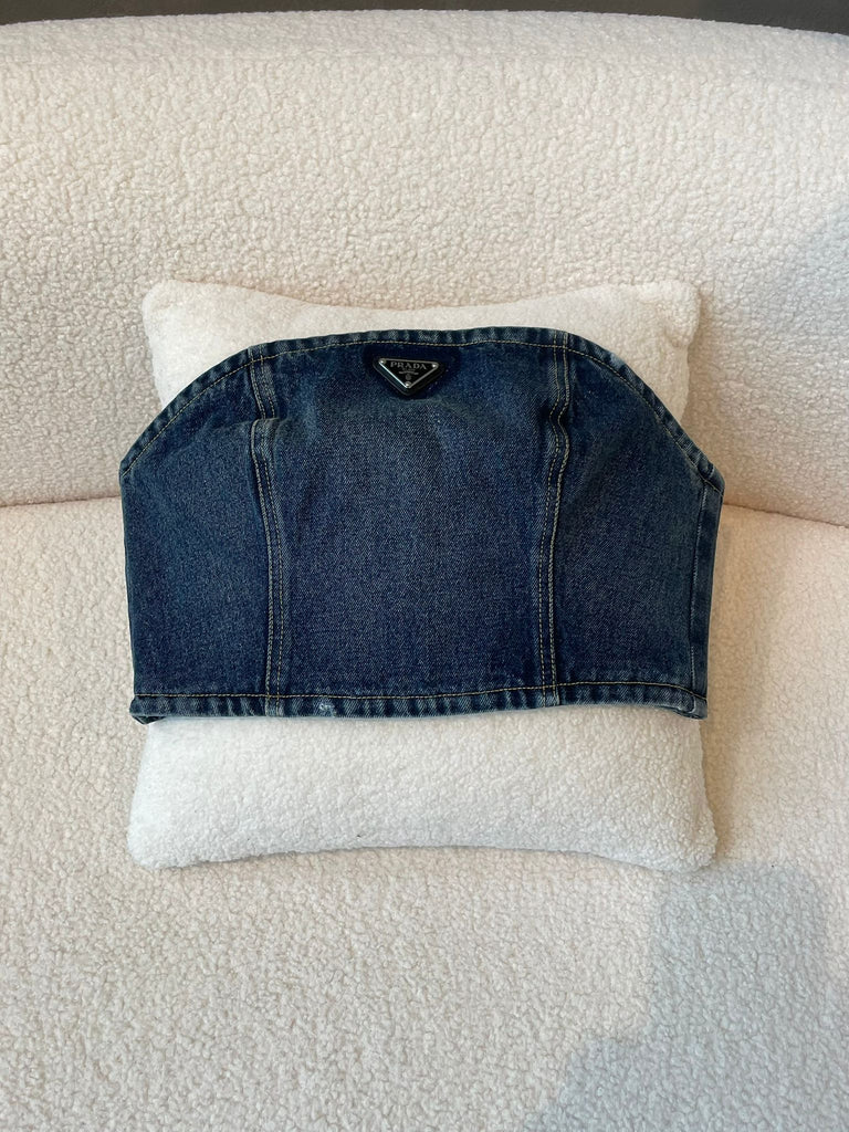 Prada Bandeau Top Denim