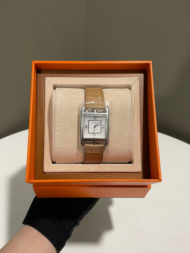 Hermes Montre Cape Watch Mat Chai Alligator