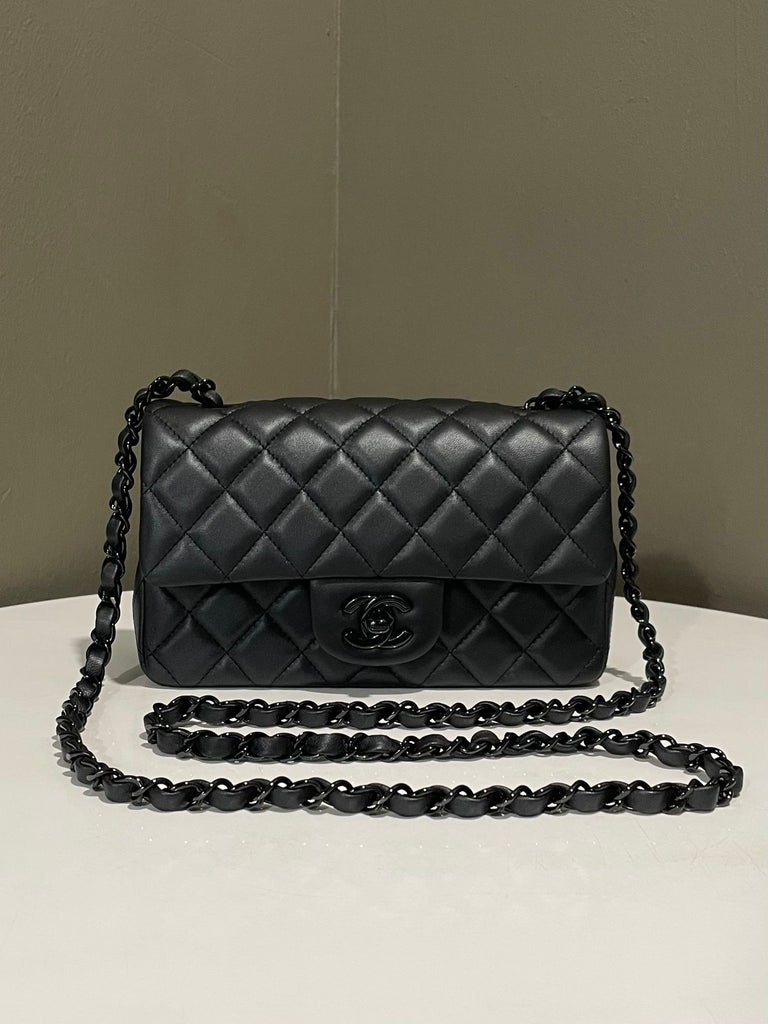 Chanel Classic Quilted Mini Rectangular So Black Lambskin