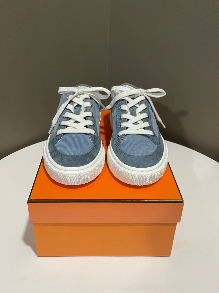 Hermes Deep Sneakers Bleu Pinede Size 36.5