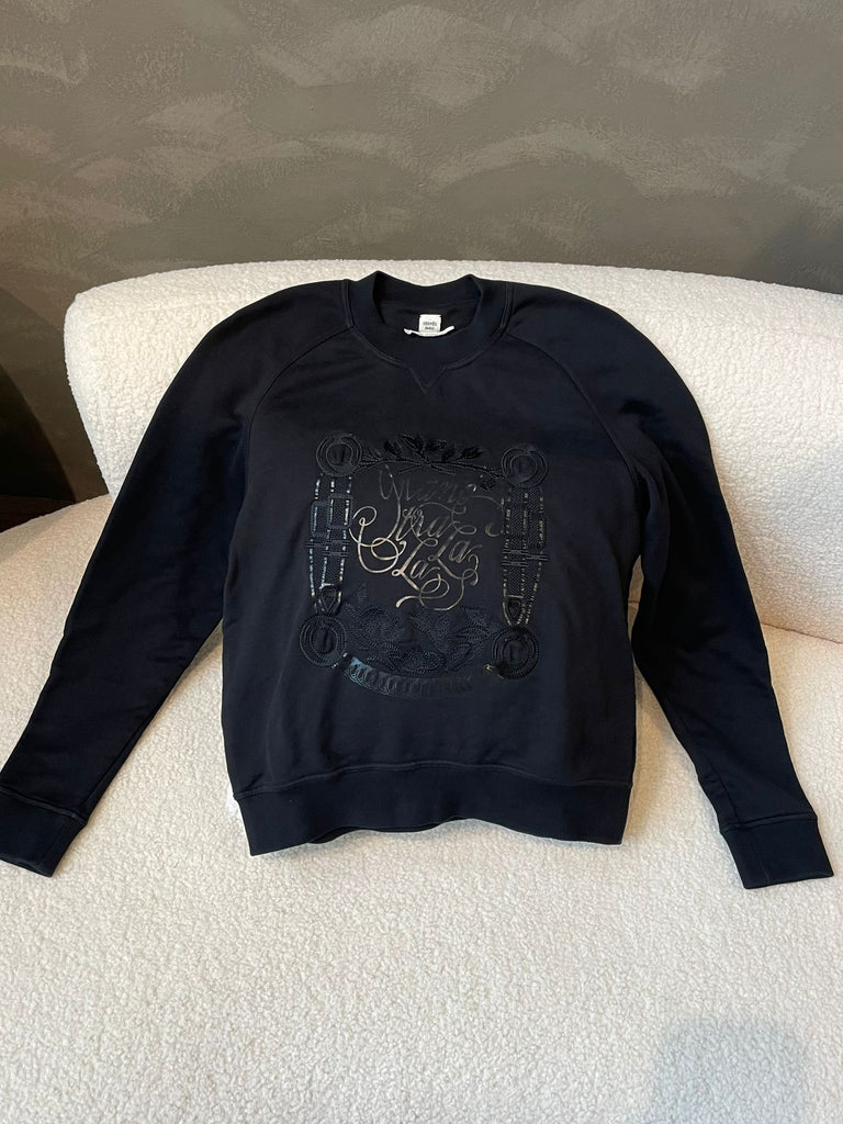 Hermes Embroidered Sweatshirt Black