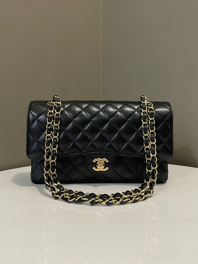 Chanel Classic Quilted Medium Double Flap Black Caviar
