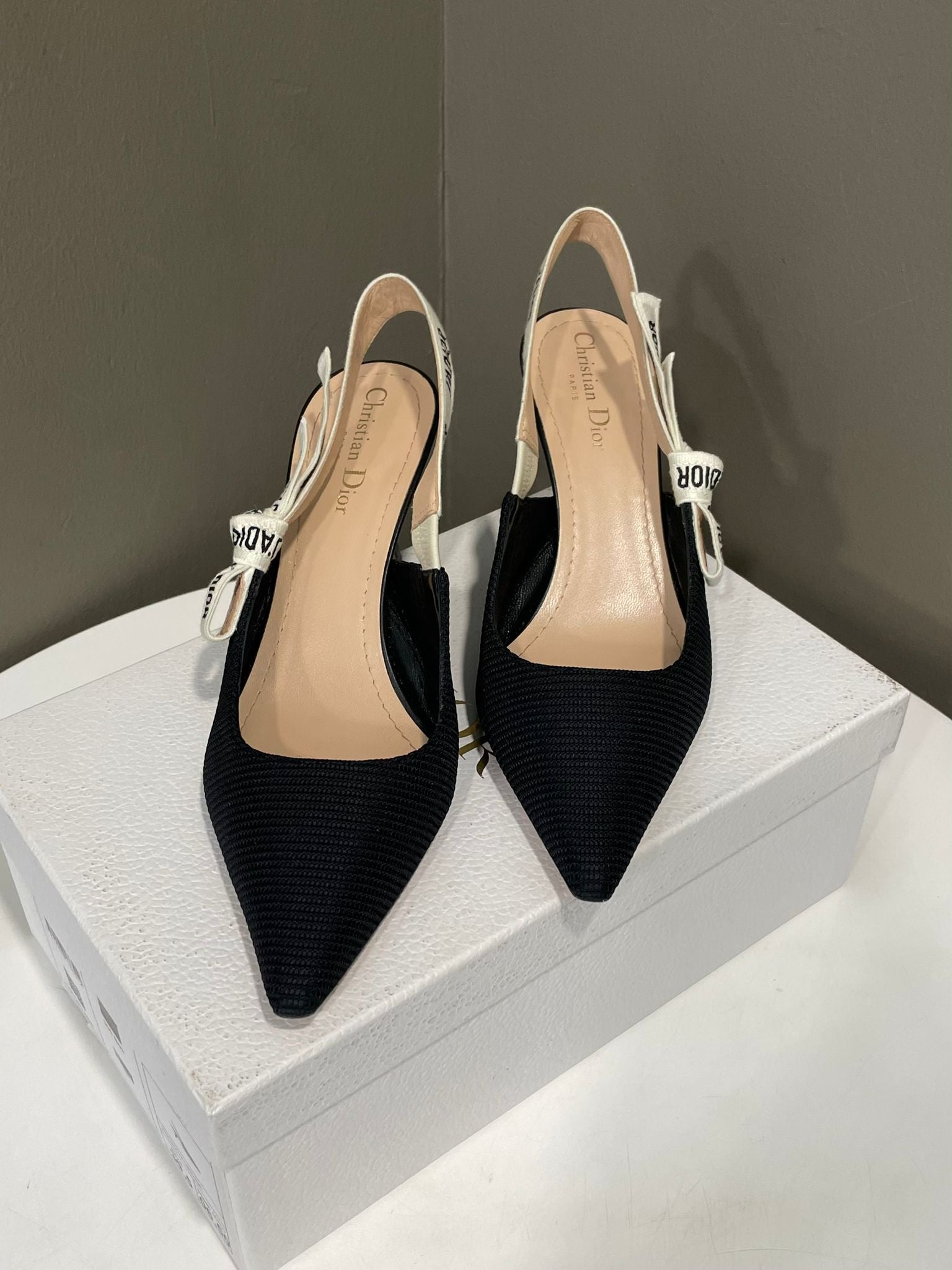 Dior J'Adior Slingback Pump Black Size 39.5 – LOVELOTSLUXURY