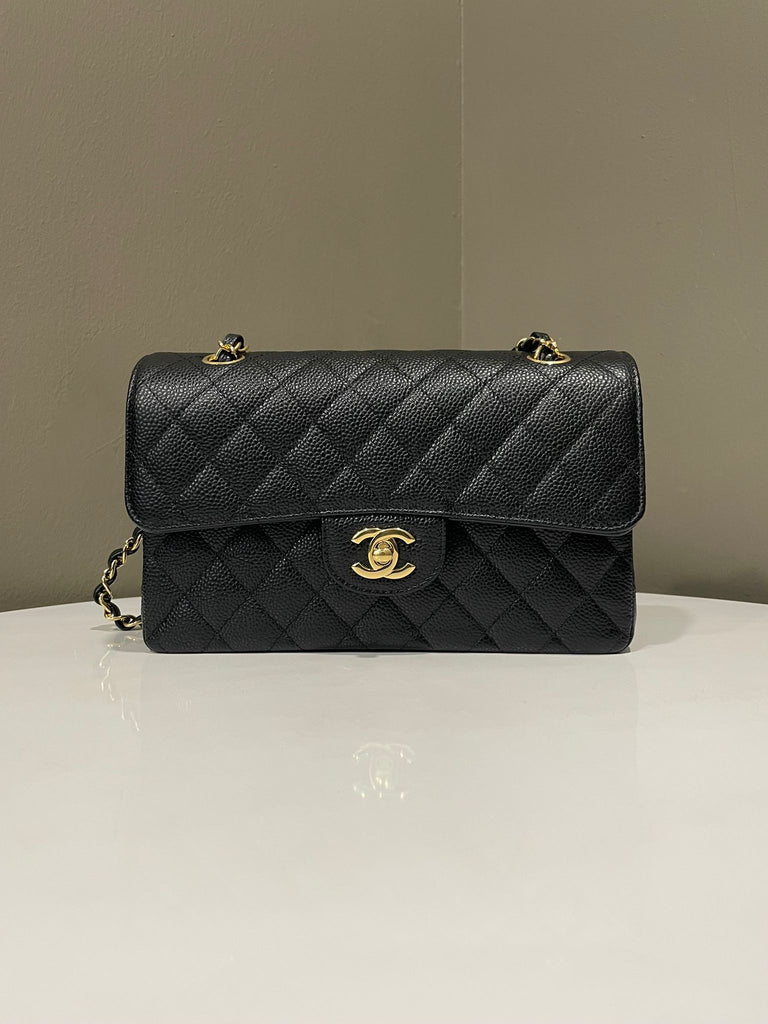 Chanel Classic Quilted Small Double Flap Black Caviar