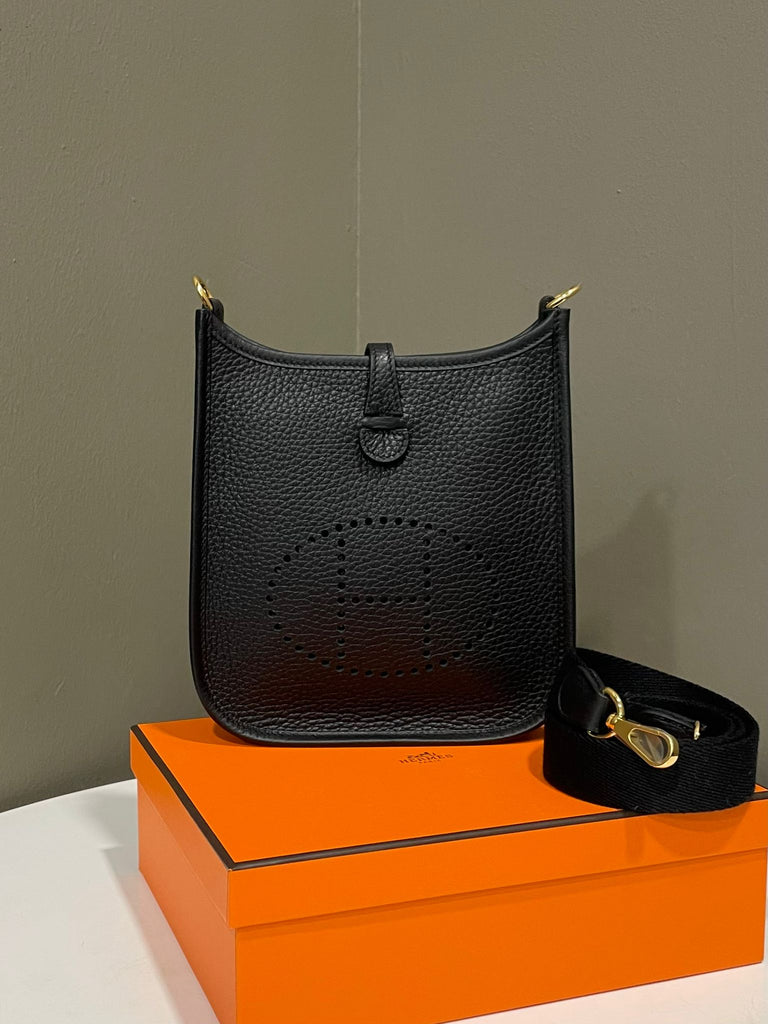Hermes Mini Evelyn Black Noir Clemence