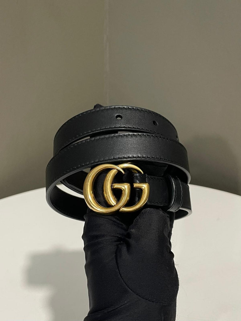 Gucci GG Marmont Belt Black Leather