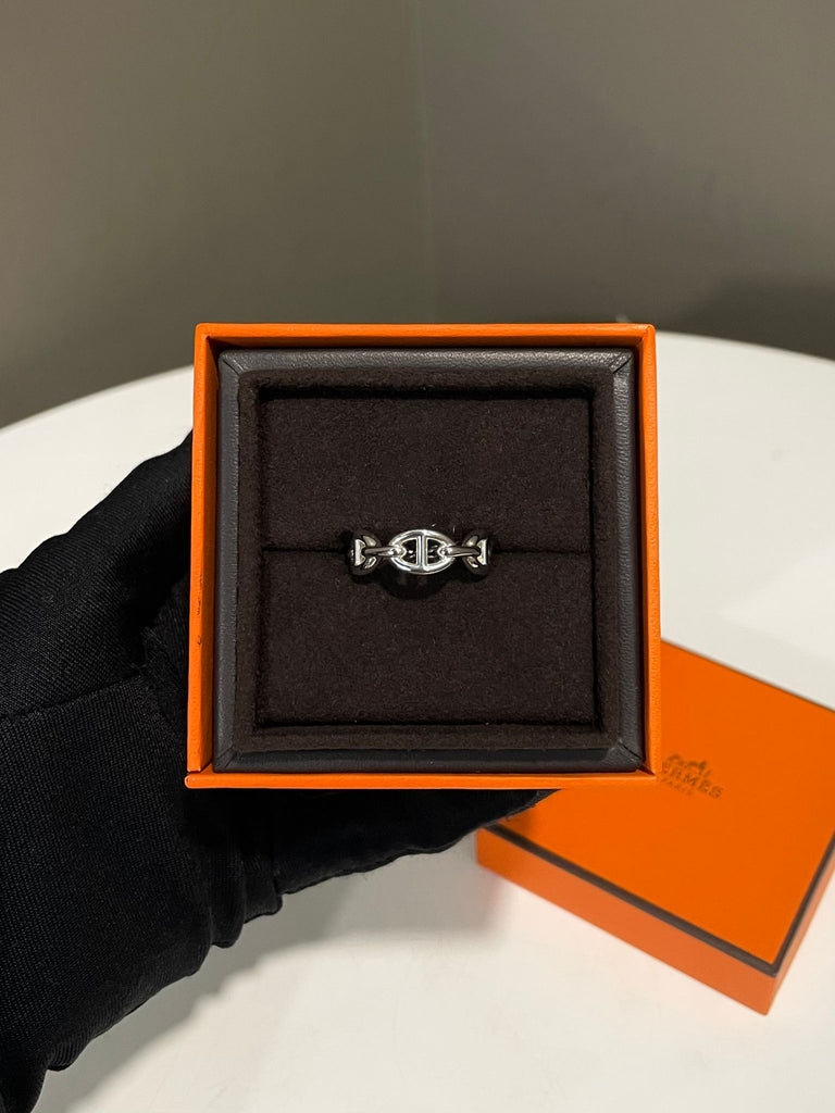 Hermes Hermes Chaine D Ancre Ring 925 Sterling Silver