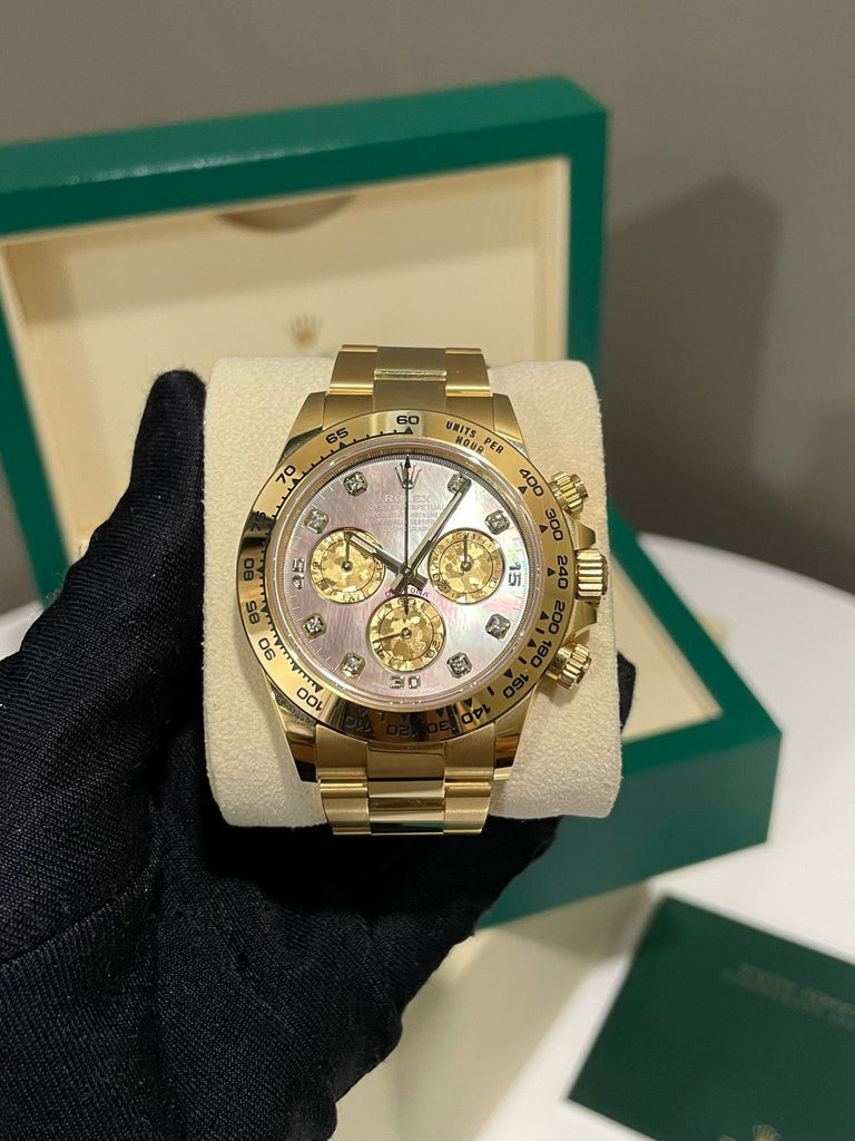 Rolex Cosmograph Daytona MOP 18K Yellow Gold Diamond Dial