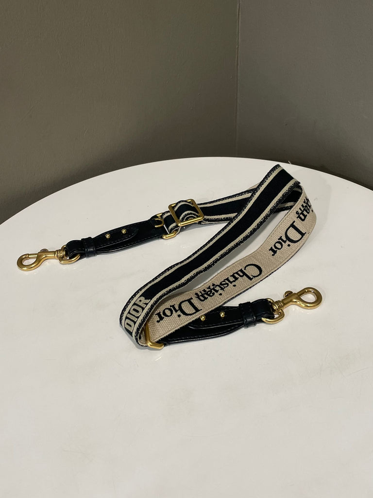 Dior Shoulder Strap Dark Navy Embroidery