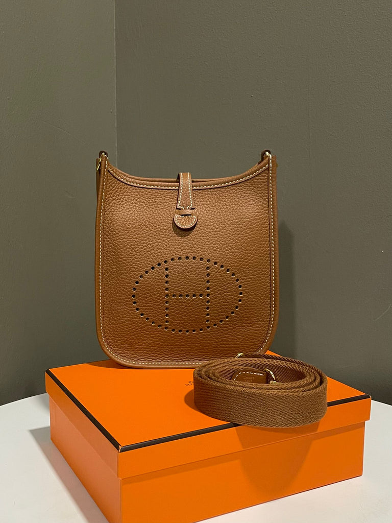 Hermes Mini Evelyn Gold Clemence