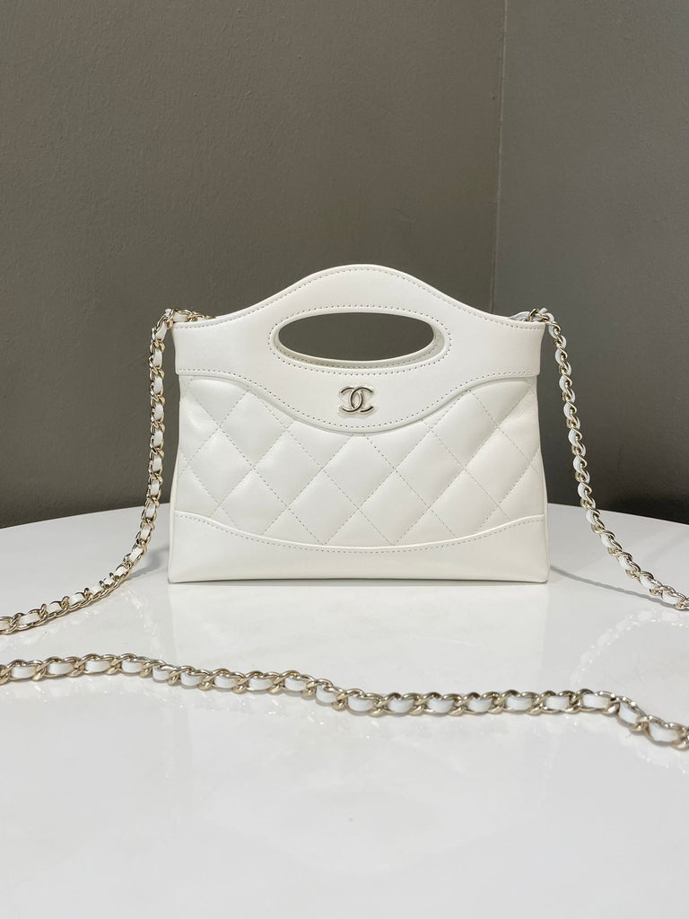 Chanel 24S 31 Nano Bag White Ivory Coated Calfskin