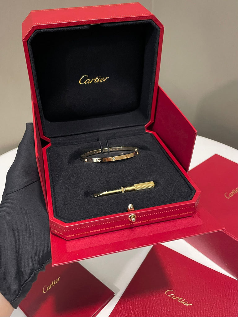 Cartier Love Bracelet 6 Diamond 18K Yellow Gold