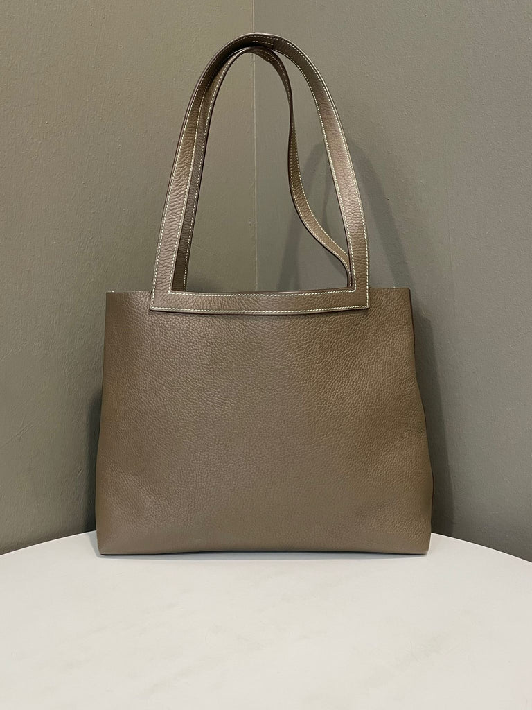 Hermes Cabasellier Shoulder Bag Etoupe Clemence