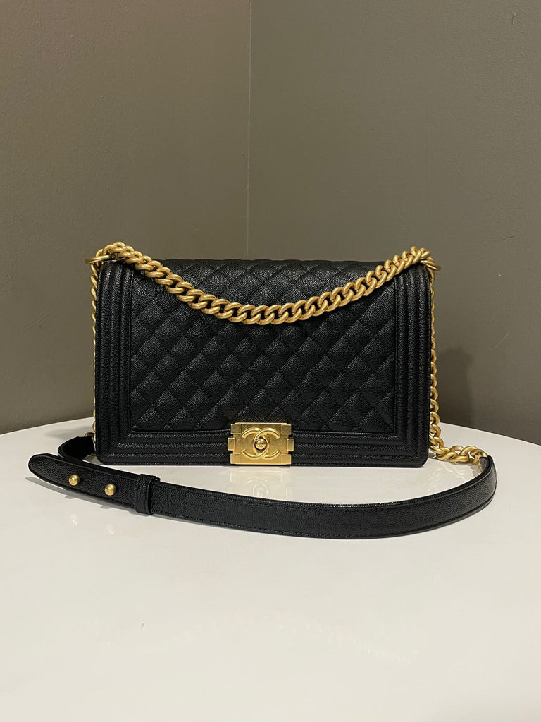 Chanel Quilted Boy New Medium Black Caviar