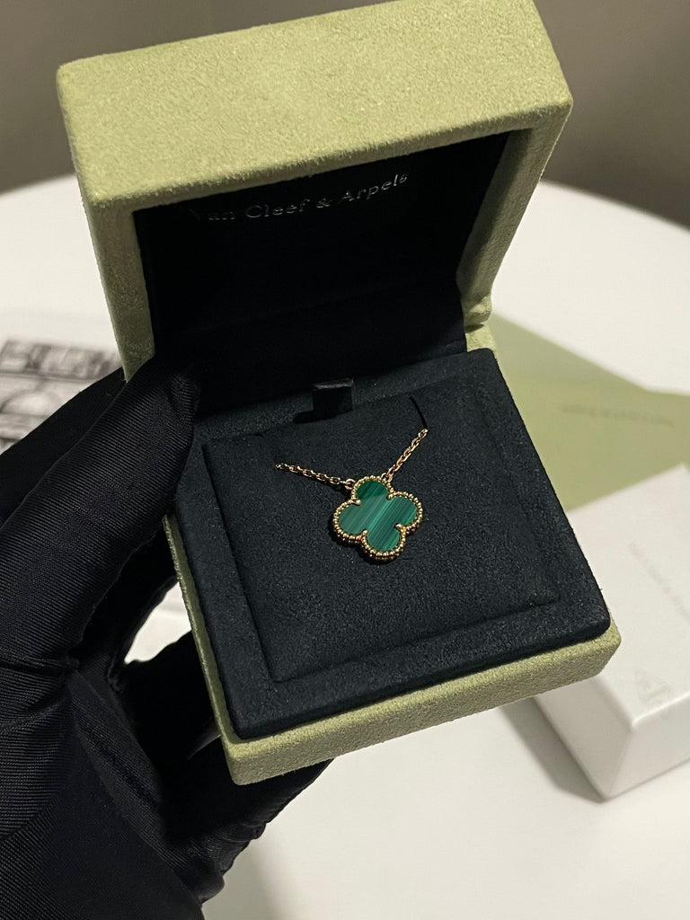 Van Cleef & Arpels Vintage Alhambra Necklace Malachite