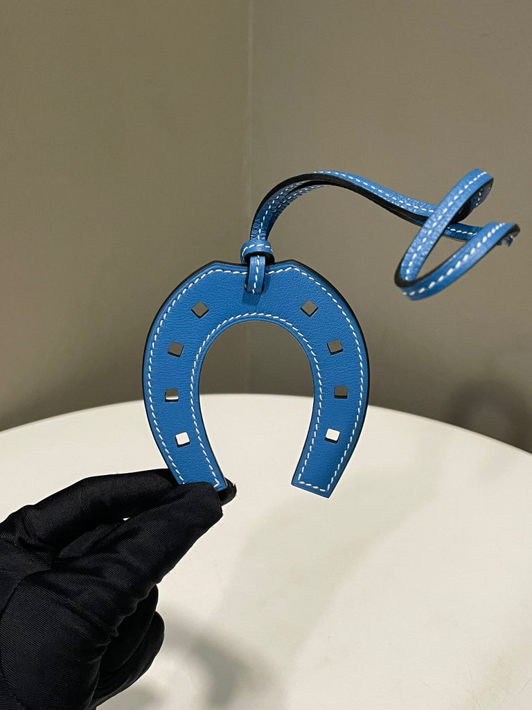 Hermes Paddock Fer A Cheval Charm Blue Paradise