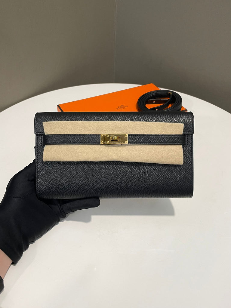 Hermes Kelly To Go Black Epsom