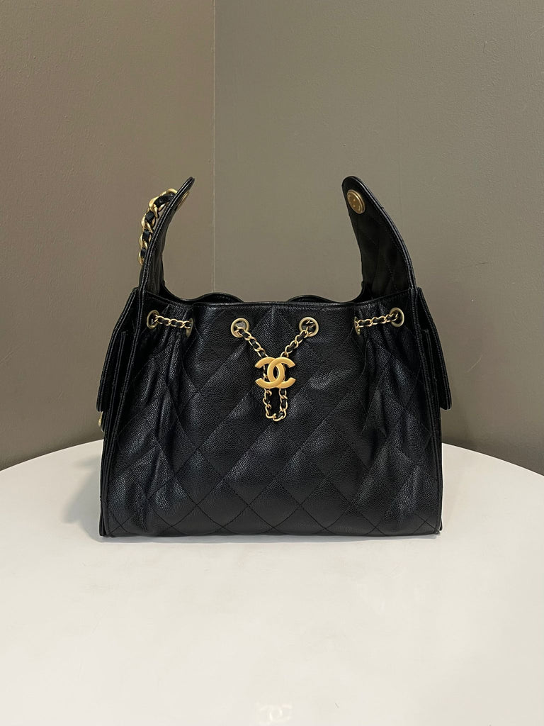 Chanel 25 Small Bag Black Caviar