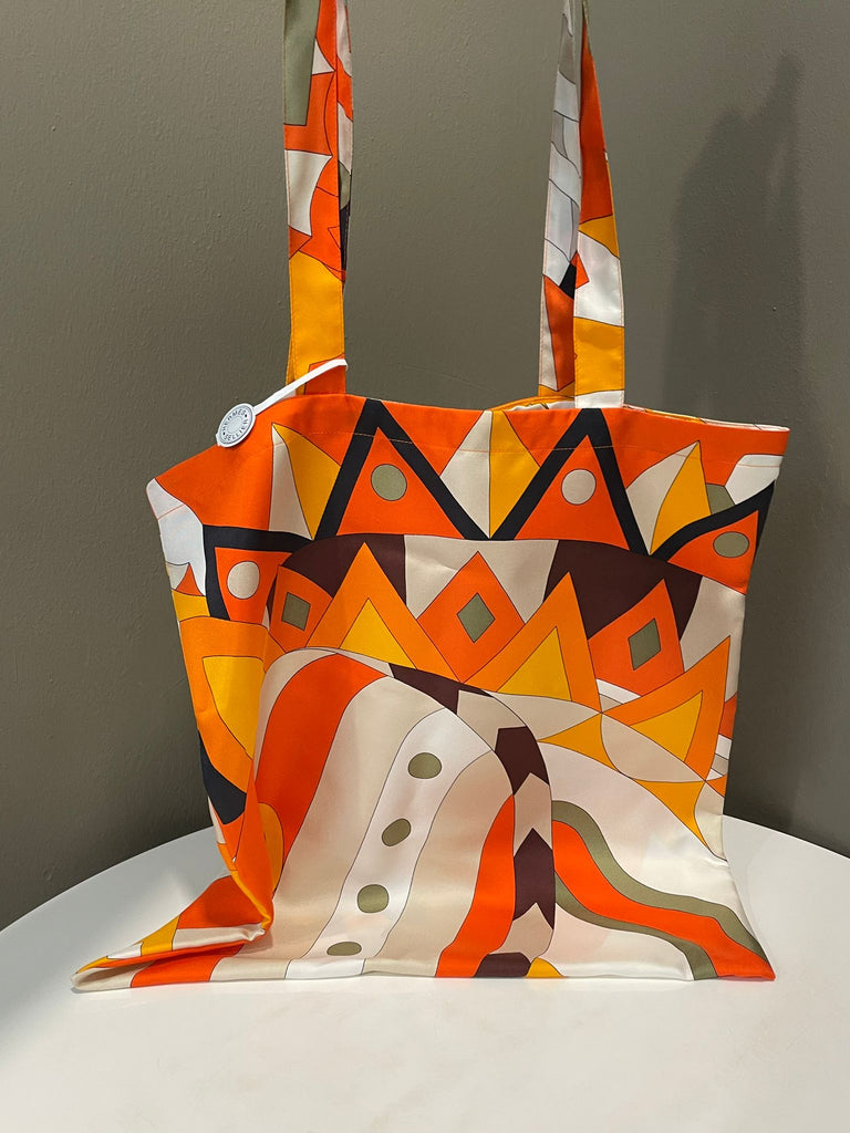 Hermes Handtaschen Aus Seide Tote Orange/ Multicolour