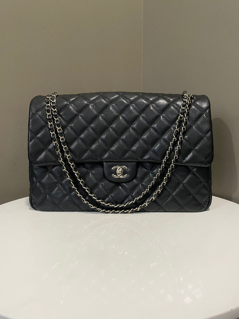 Chanel 24C Classic XXL Airline Flap Black Caviar 