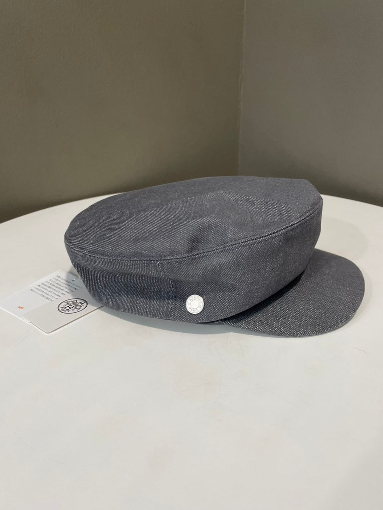 Hermes Beret Hat Denim Cotton