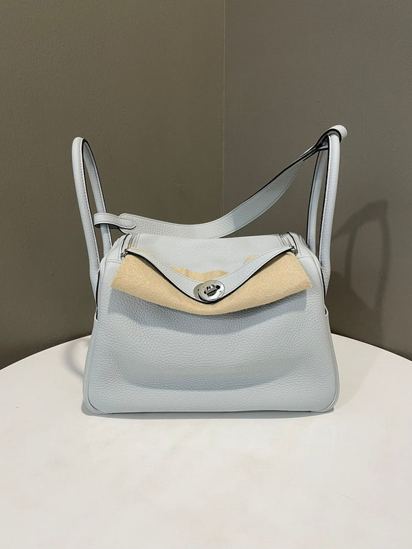 Hermes Lindy 26 Bleu Pale Clemence