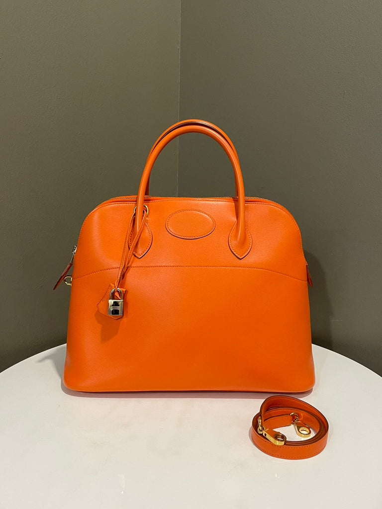 Hermes Bolide 37 Orange Veau Gulliver