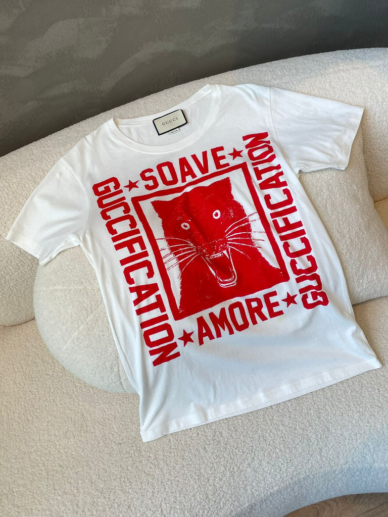Gucci T Shirt White / Red 100% cotton