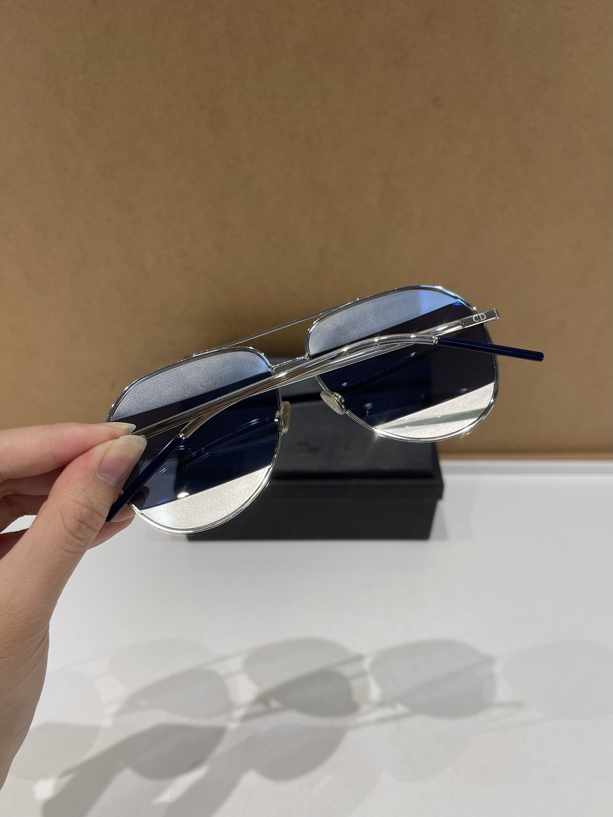 NWT Christian Dior Split, Unisex Sunglasses Dior Sunglasses DIOR PLIT 1 in GOLD - Mindscapade ]|[ main image 2