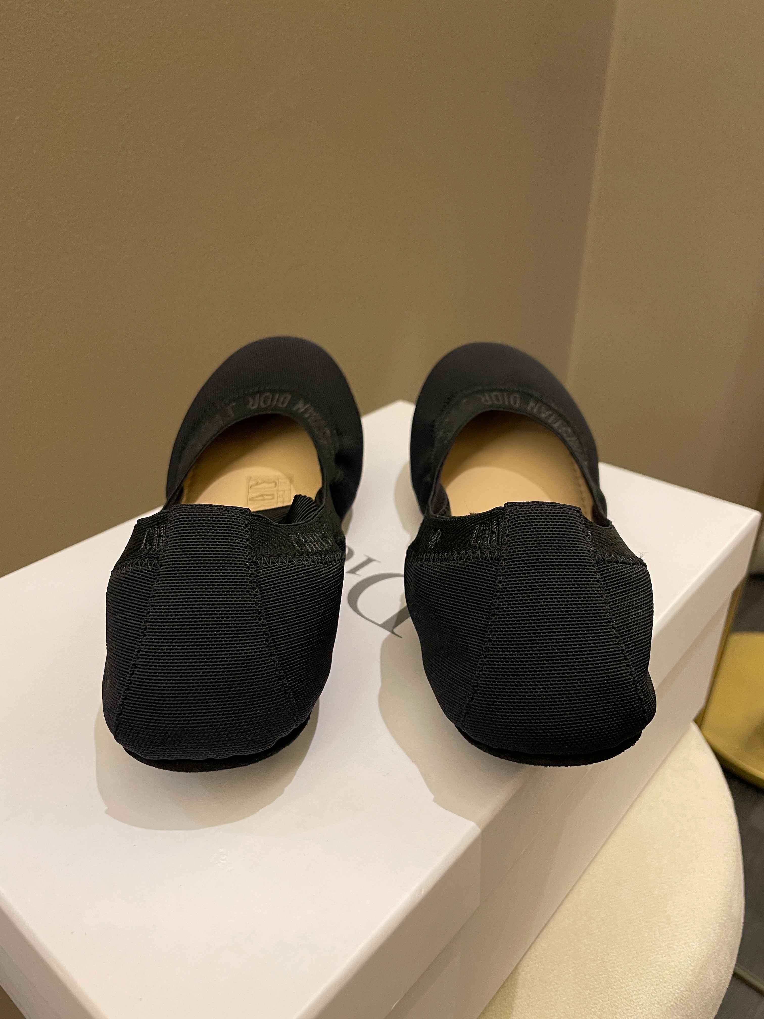 Dior Academy Lace Up Ballerina Black Size 36