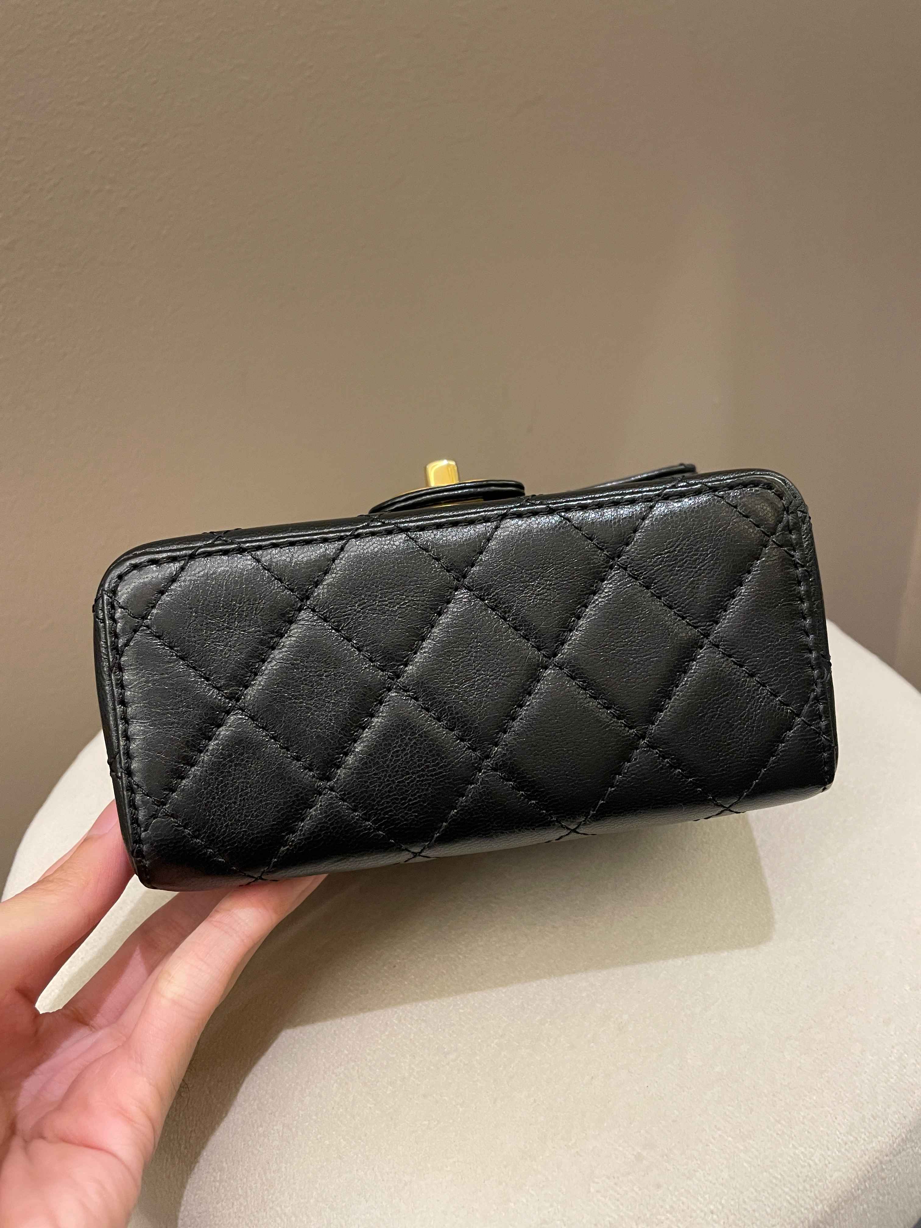 Chanel 22K Mini Square Flap Bag Black