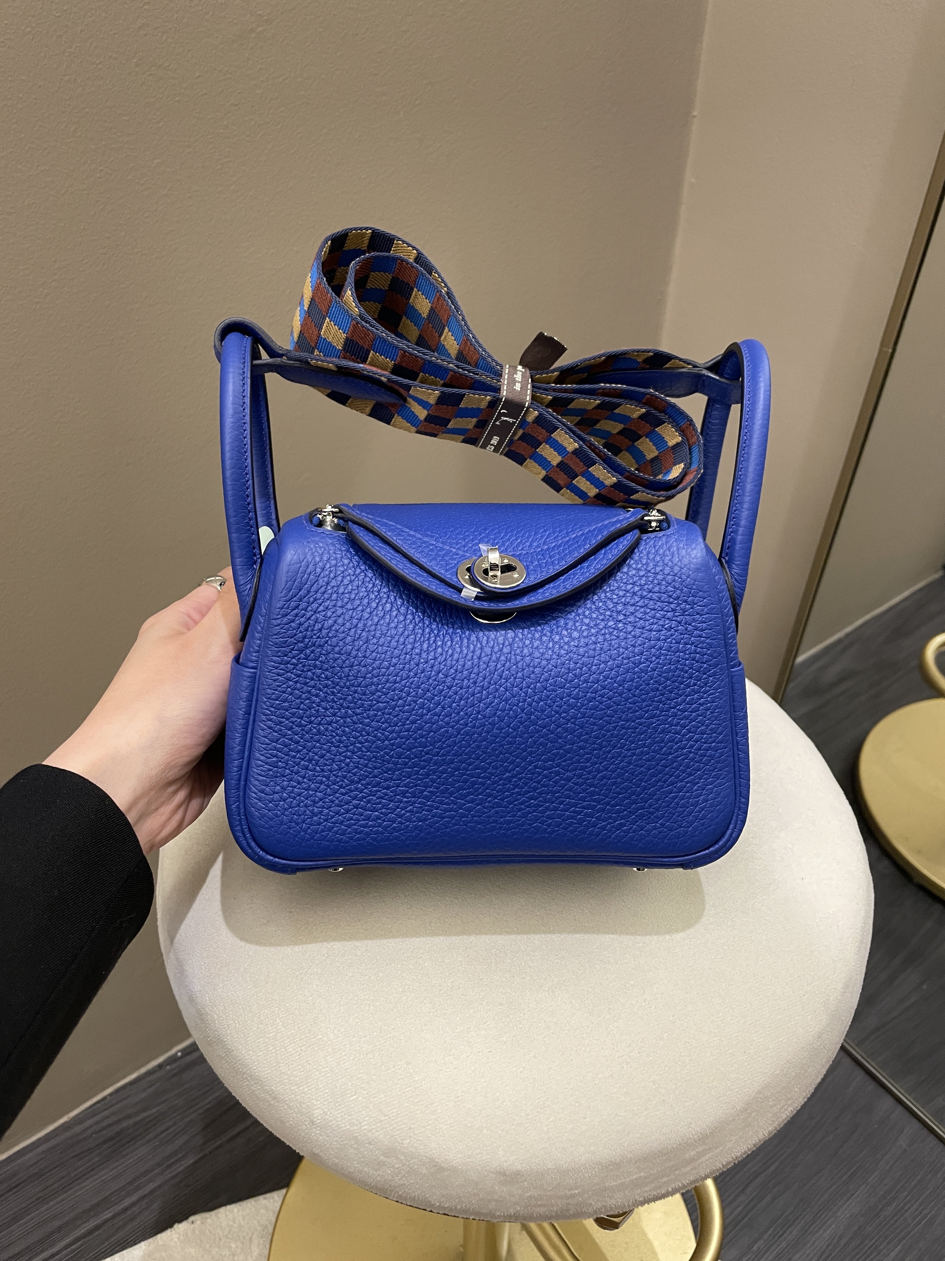 Mini Lindy Blue Royal in Clemence, Women's Fashion, Bags & Wallets