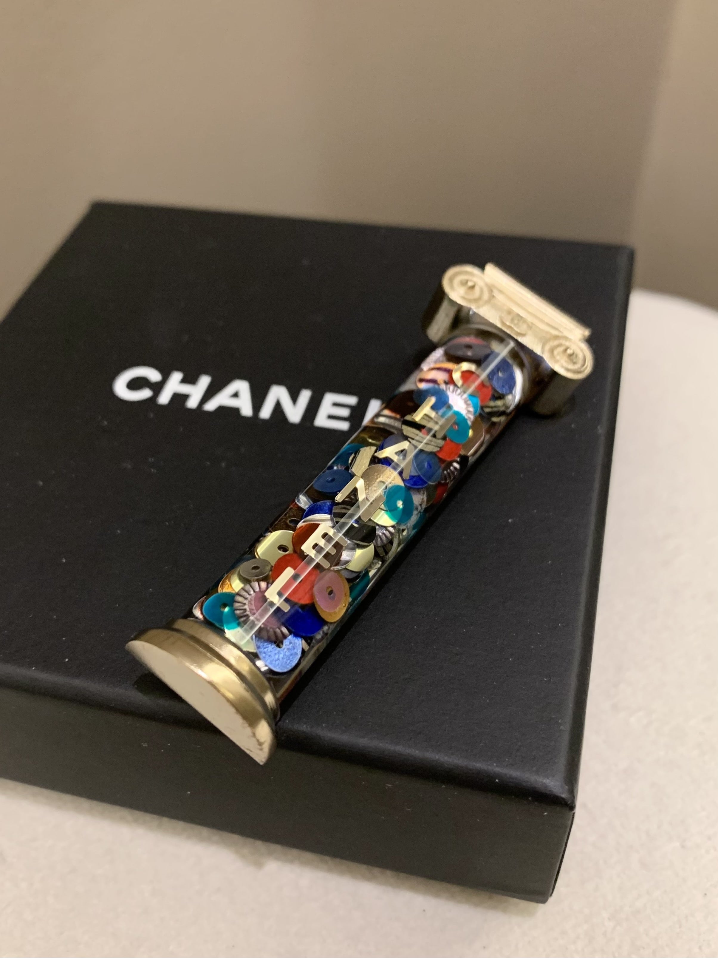 Chanel 18C Multi Color Brooch Multi Color Champagne