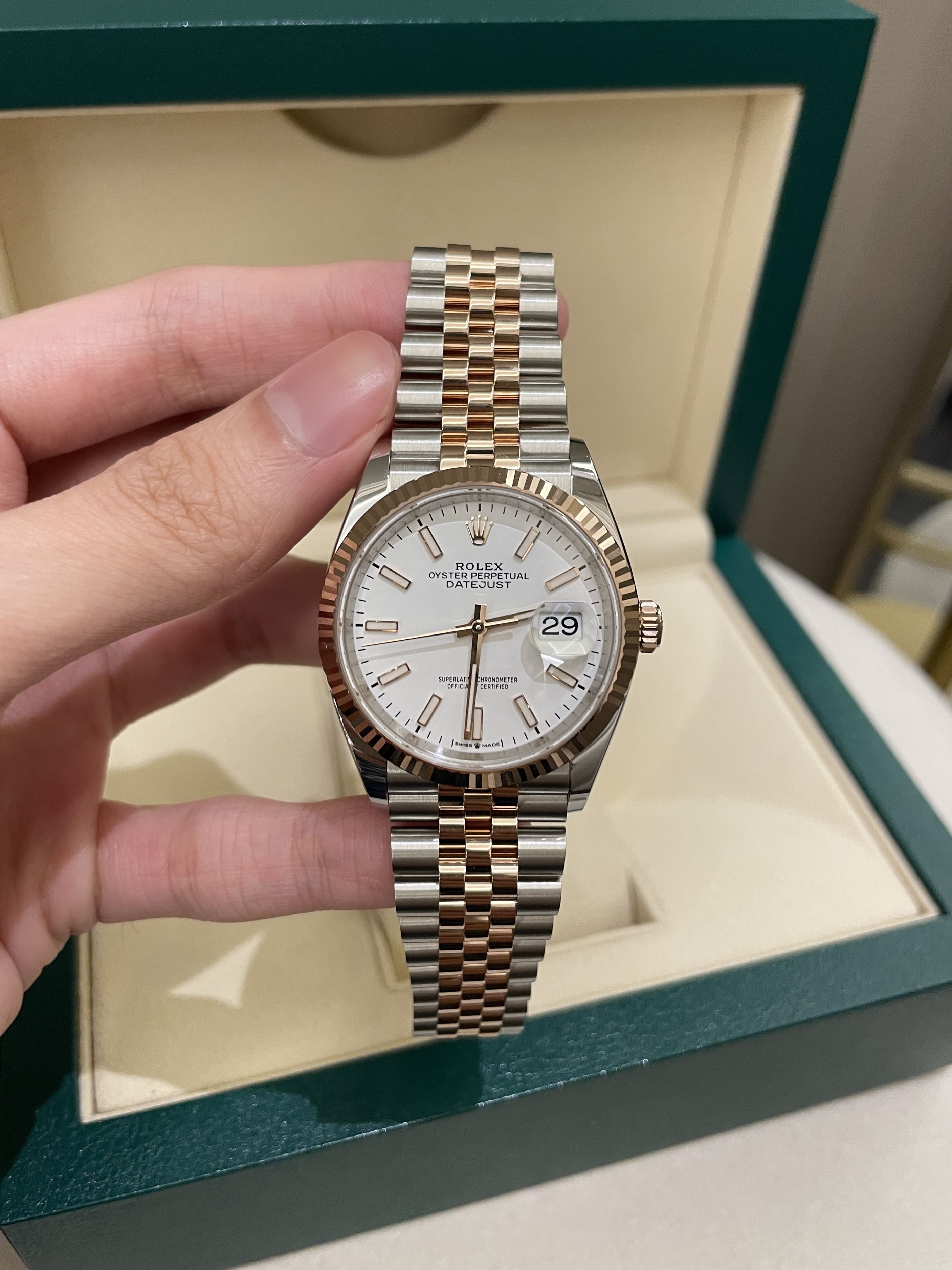 Rolex datejust 36 roségold Clearance